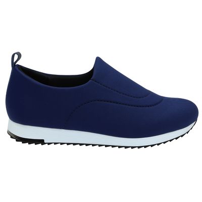 Tênis Slip On New Blue Elastano Detalhe Costura