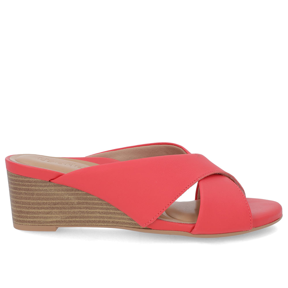 Tamanco Salto Tamanco Usaflex Vermelho Tamanco Salto Anabela Couro