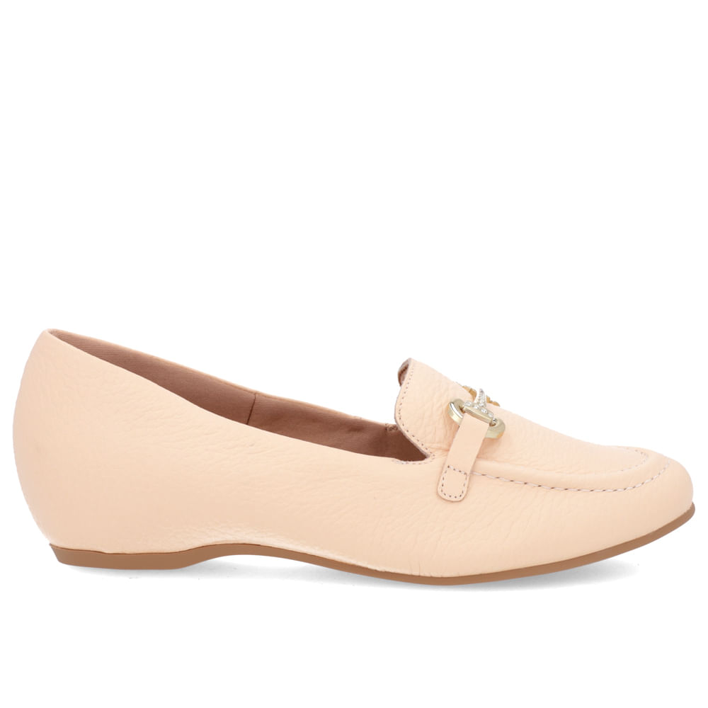【oe】LEATHER FLAT LOAFERS(37) Loafer Laranja Couro Salto Embutido - Loja Online | Usaflex