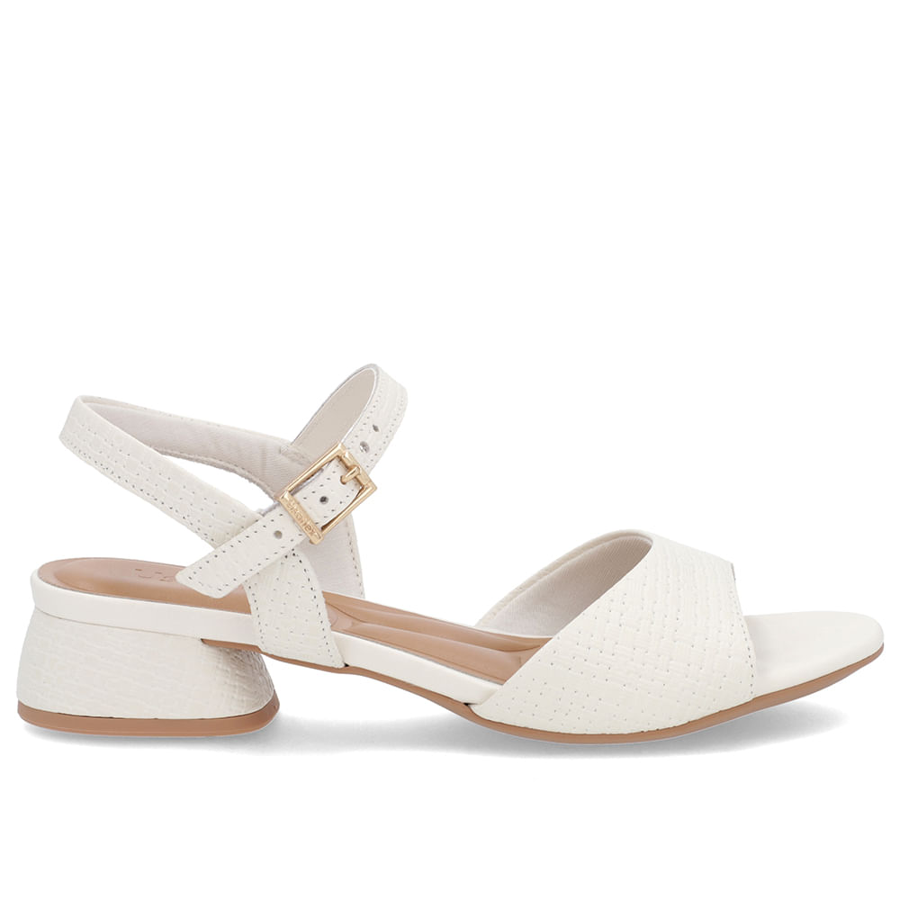 SandáliaCasualCouroOff-WhiteSaltoBloco